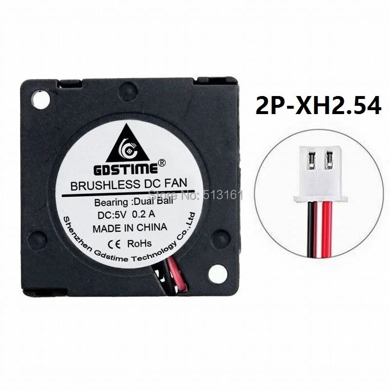 2 шт. Gdstime 5v 3010 вентилятор 30mm * 10mm бесщеточный двигатель турбины Вентилятор