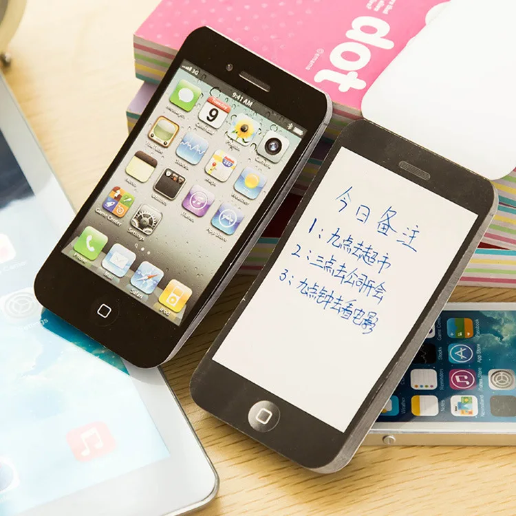 1 шт. Милая креативная поставка клейкая бумага для заметок мобильного телефона