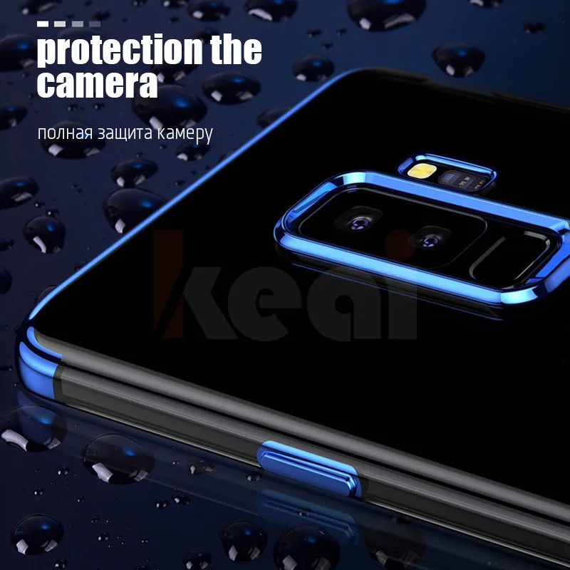 Soft Silicone Plating Case For Samsung Galaxy A5 A7 J5 J7 2017 2016 Transparent Back Cover S8 S9 A6 A8 Plus 2018 Capa | Мобильные
