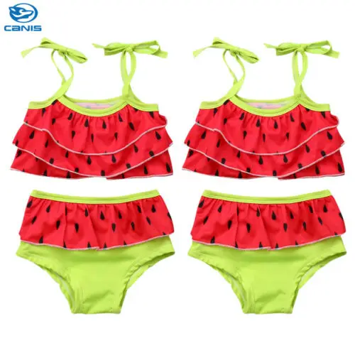 Toddler Watermelon Tankini 2Pcs Kids Baby Girl Swimwear Swimsuit Bikini Bathing Infant Children Set Swimming Beachwear | Детская одежда