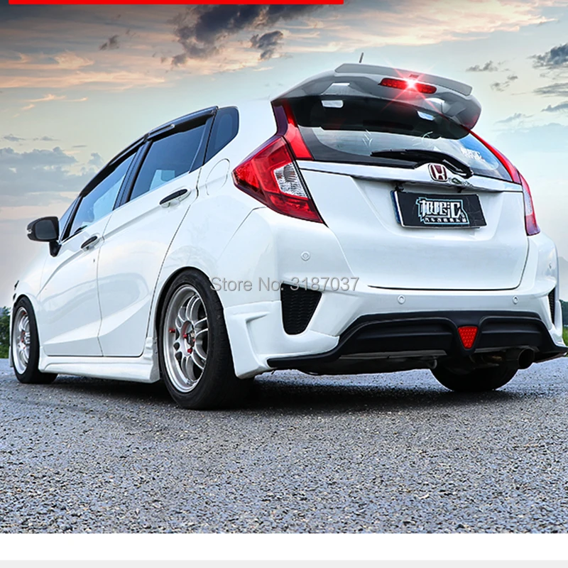 Задний спойлер Неокрашенный из АБС пластика для Honda GK5 Fit / Jazz 2014 2015 2016 2017 крышка
