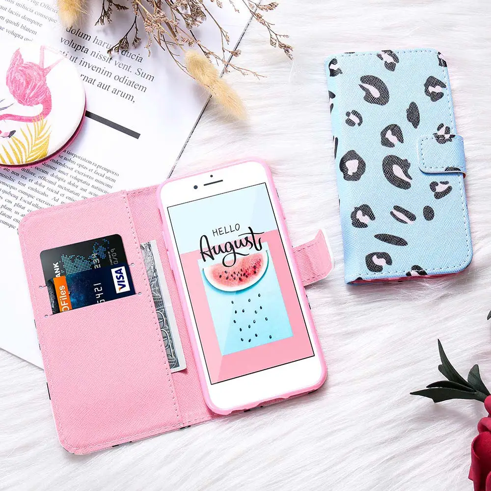 KISSCASE кожаный чехол леопардового окраса для samsung S10 откидная крышка Galaxy Note 9 8 S8 S9 S7
