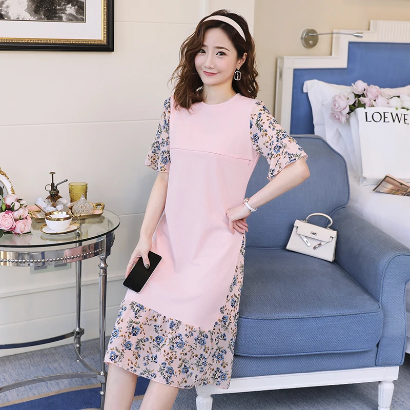 Оптовая продажа лето 2020 шифоновое платье для беременных женщин с цветочным