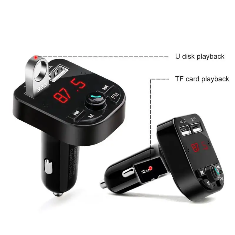 Автомобильный Радио Прикуриватель Авто зарядное устройство MP3-плеер Bluetooth