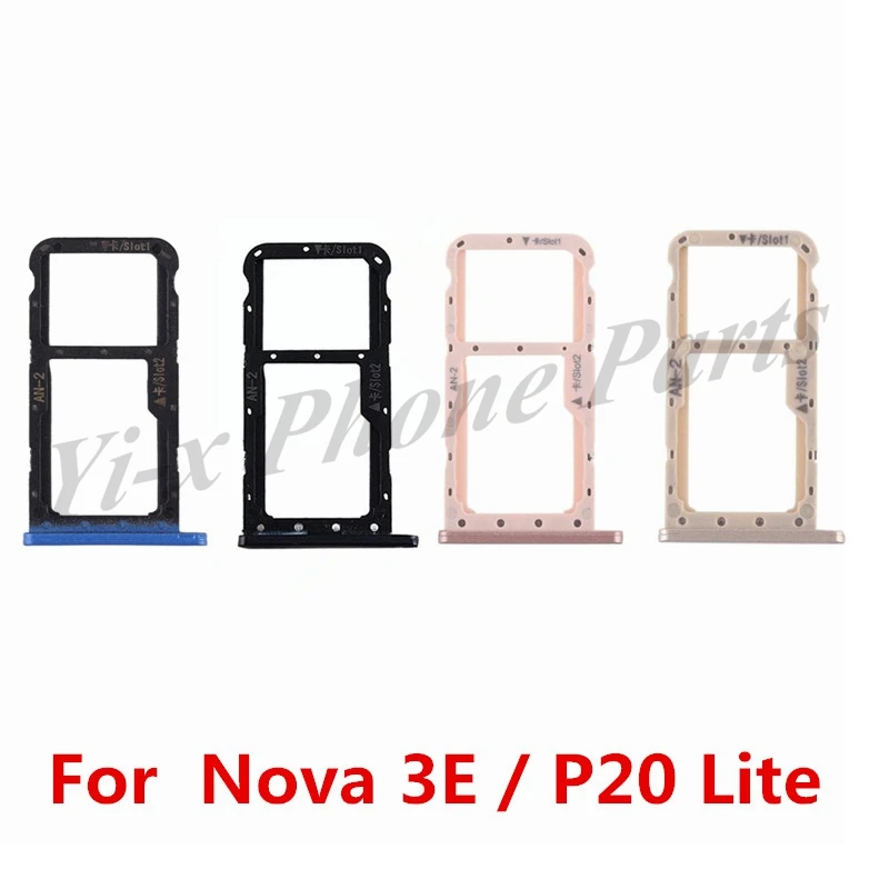 10 шт./лот лоток для SIM-карты Micro SD слот держателя карты Huawei Nova 3E P20 Lite Nova3e запасные