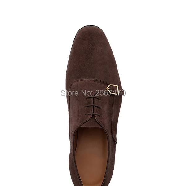 Прямая поставка новейший стиль светло-коричневая замшевая обувь для мужчин