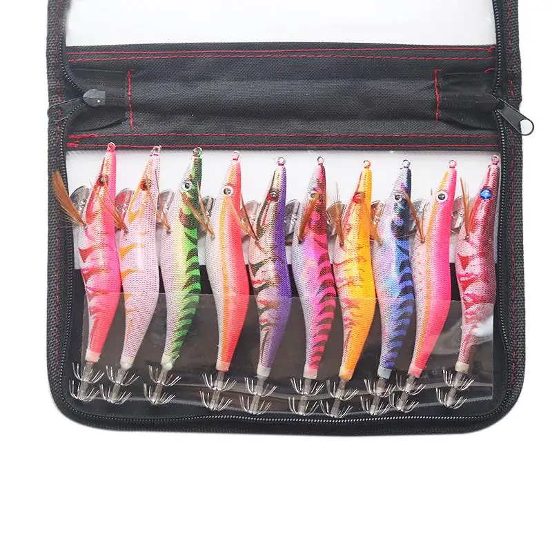 SEWS-10Pcs набор рыболовной приманки 13 5 см 20 г кальмарные Джиги 3 # крючок деревянные