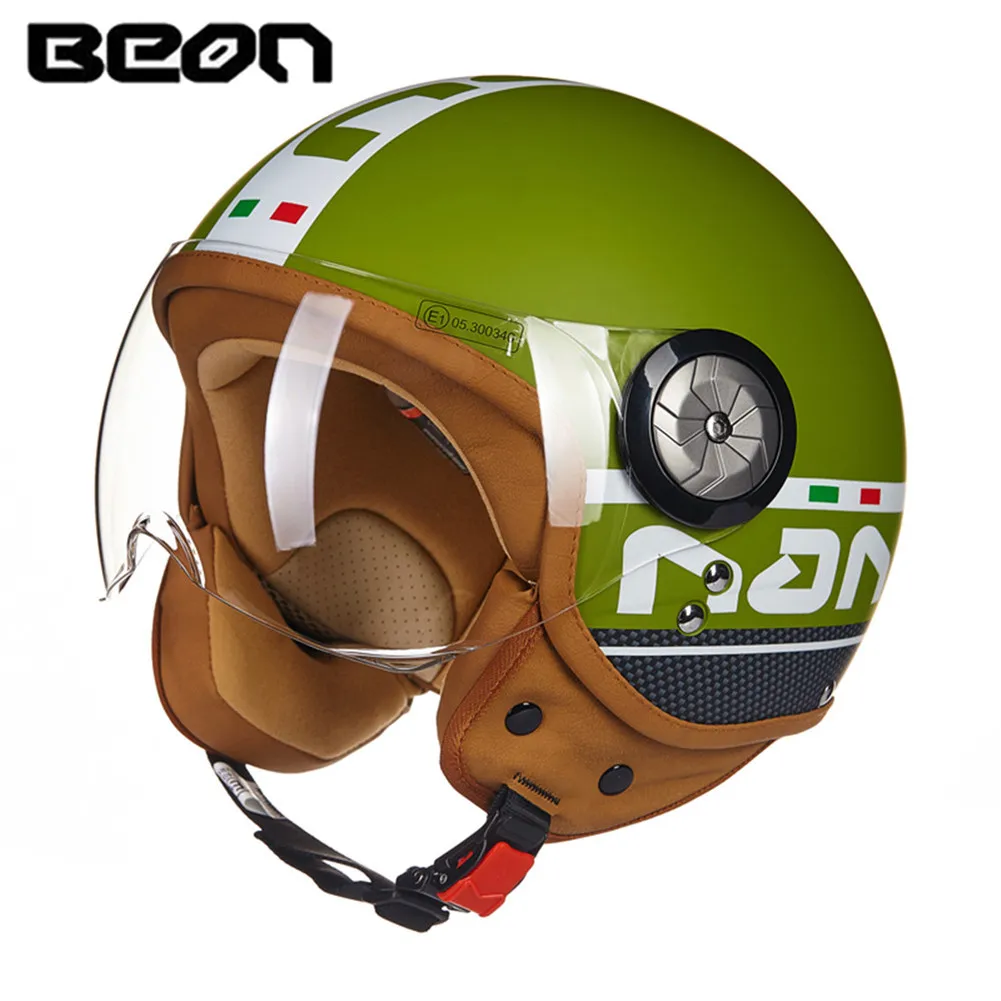 BEON moto rcycle шлем Чоппер 3/4 с открытым лицом винтажный 110TM Casque Casco cicleta Capacete ECE