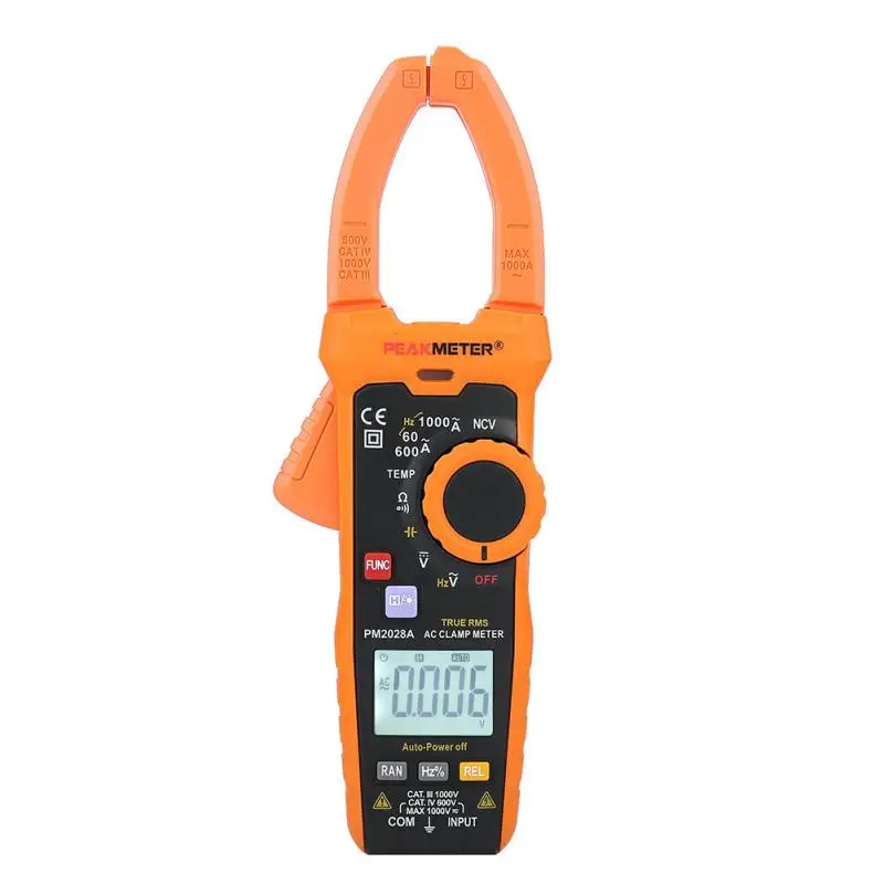 Цифровой мультиметр PEAKMETER PM2028A/B 6000 отсчетов цифровой ЖК зажим Бесконтактный