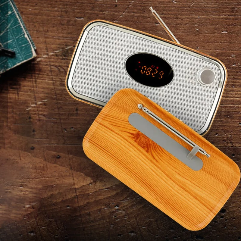 Портативный Bluetooth динамик Ретро аудио сабвуфер Многофункциональный