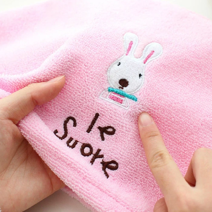 Cartoon Rabbit Super Absorbent Fiber Dry Hair Cap Towel 2PCS | Аксессуары для одежды