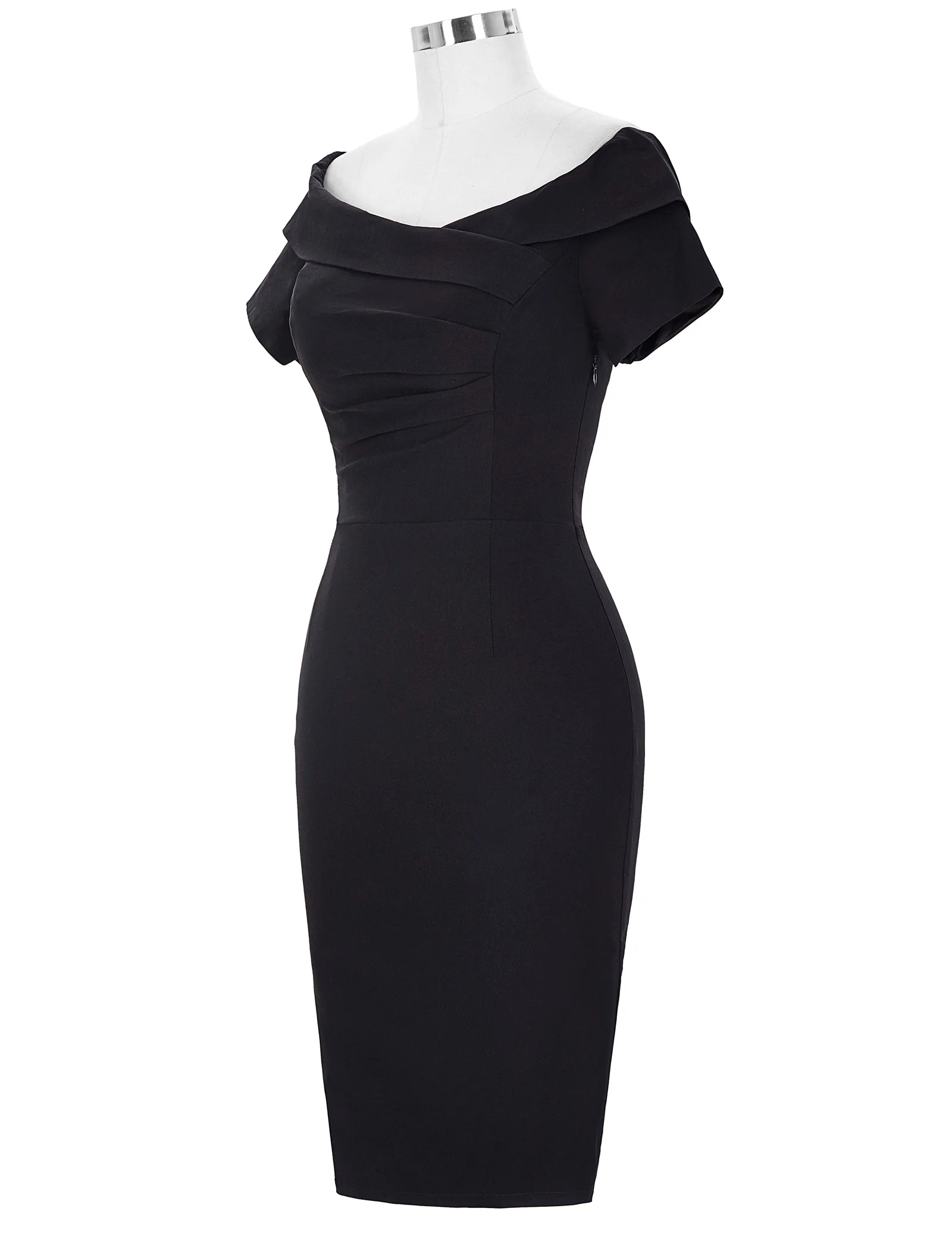 2018 Women Retro Vintage Short Sleeve Off Shoulder Hips-Wrapped Dress UK | Женская одежда