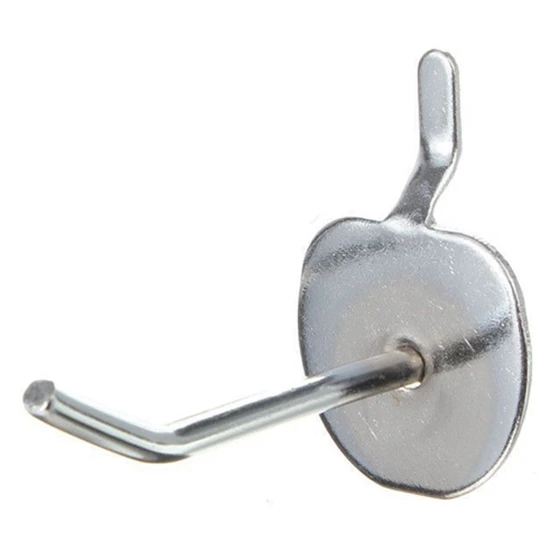 Hot 25 x Single Pegboard Hook Robe Display Shop Prong Hanger 50mm Stainless Steel Silver | Обустройство дома