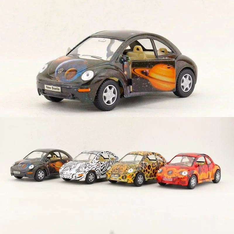 Литая металлическая модель KINSMART масштаб 1:32 Volkswagen New Beetle специальный игрушечный