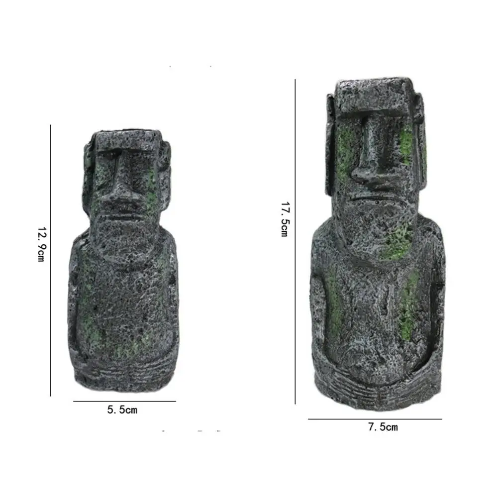 Украшение для аквариума Пасхальный каменный остров статуя Смола Ландшафтные