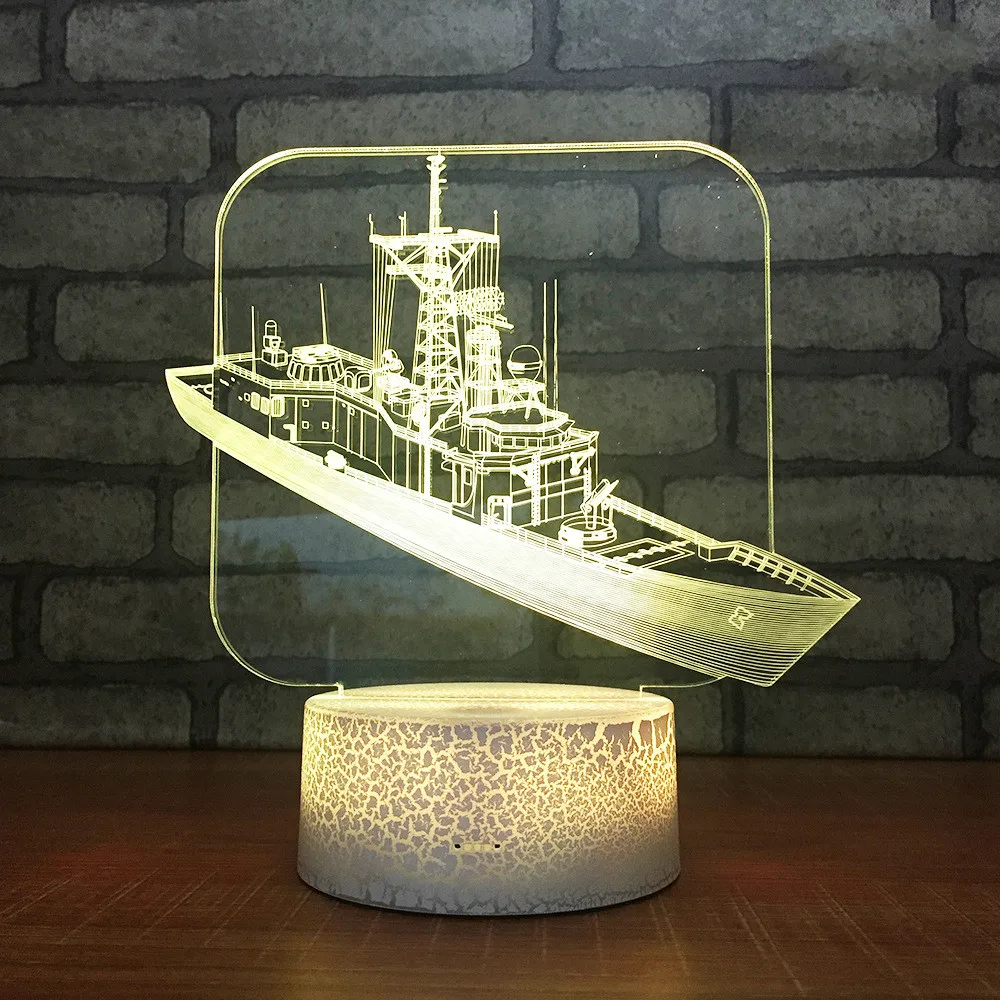 Производители прямые продажи 3d ночные светильники креативные парусные лодки