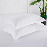 100 cotton white pillow case 2pcs rectangular sleeping bed pillow cover solid color pillowcase 4874cm high quality