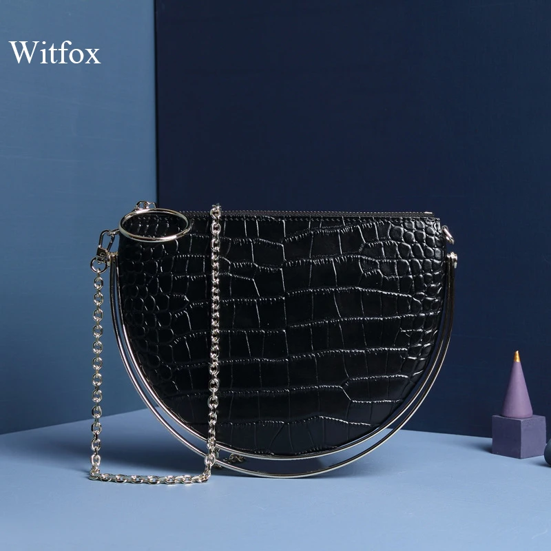 Ультратонкая сумка мессенджер Witfox для женщин из натуральной кожи аллигатора с