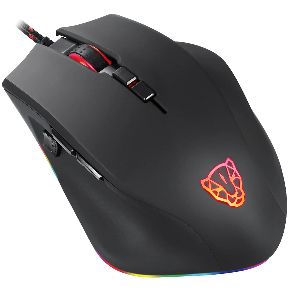 2018 11 Motospeed V80 проводная мышь 5000 точек/дюйм RGB игровой чип Расслабляющая рука для
