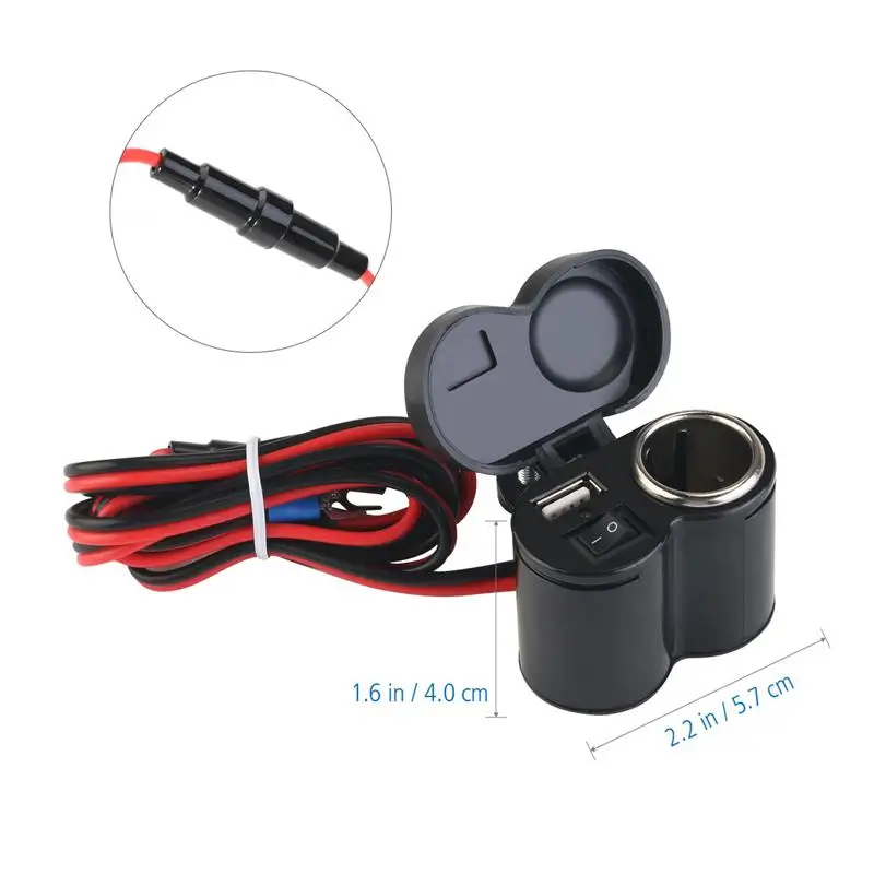 VORCOOL 12 24V мотоцикл USB порт питания прикуриватель зарядное устройство для