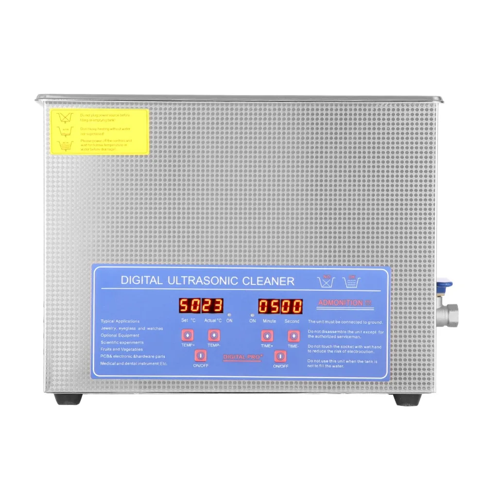 15л Цифровой Ультра sonic Cleaner Таймер для ванны с подогревом из нержавеющей стали