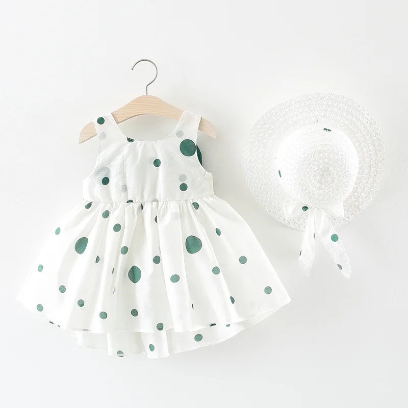 Girl Clothes Cute Baby Girls Toddler Princess Party Tutu Summer Cotton Polka Dot Soft Dress | Детская одежда и обувь