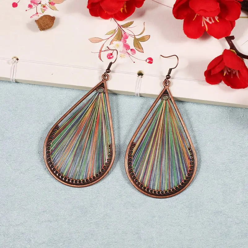 Boho Retro Drop Earrings Women Elegant Hyperbole Trendy Ethnic Water Adult Female Fashion Party Prom Gifts Accessories | Украшения и