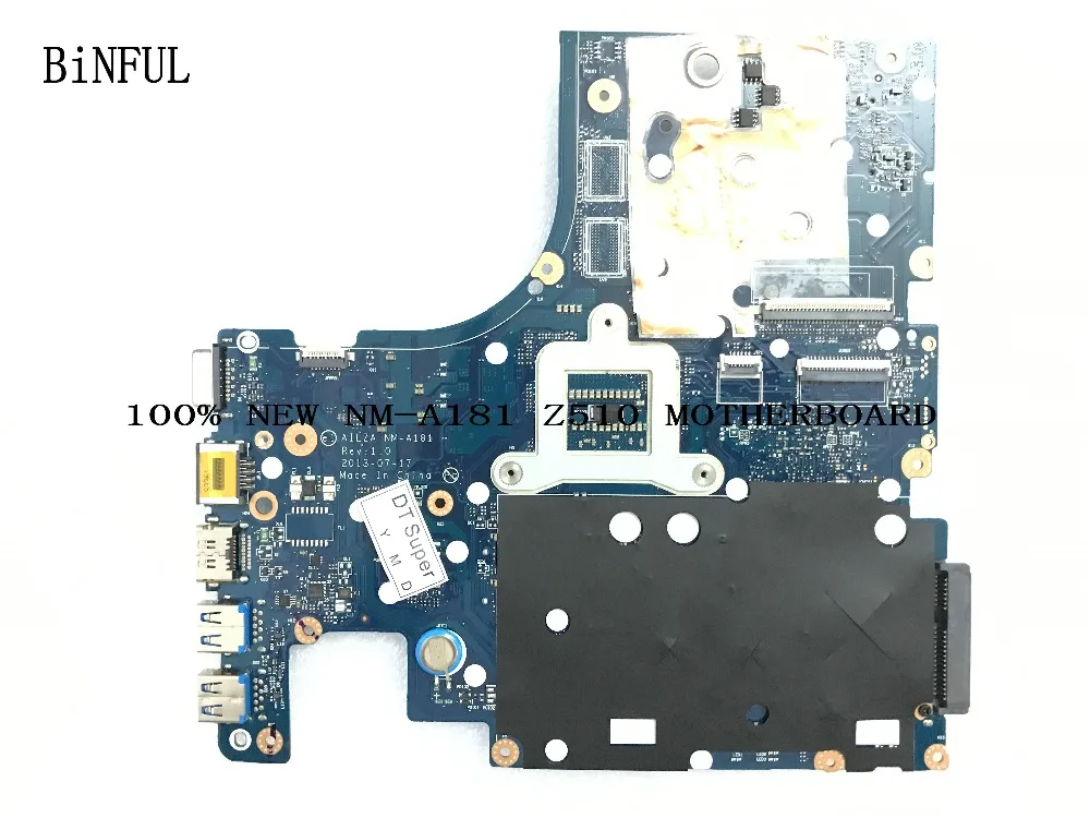BiNFUL 90 дней гарантии 100% AILZA NM A18 1 REV: 0 материнская плата для ноутбука LENOVO Z510 ноутбук