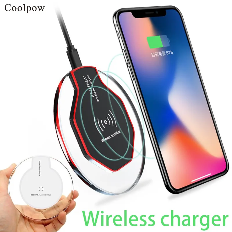 Qi Беспроводной зарядная станция Быстрая зарядка для iphone 8 плюс XS Max xr X samsung