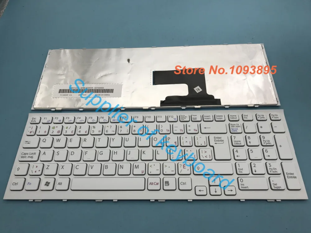 Новый Канада-Французский Клавиатура для sony Vaio VPCEH3U1E PCG-71811M PCG-71811W ноутбук белый