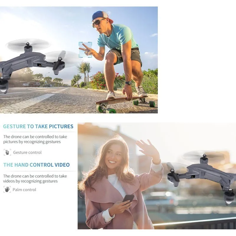 Visuo XS816 Optical Flow Positioning Rc Quadcopter with Dual Camera 2mp Wifi FPV Drone Gesture Control Dron Vs XS809HW XS809S | Игрушки и