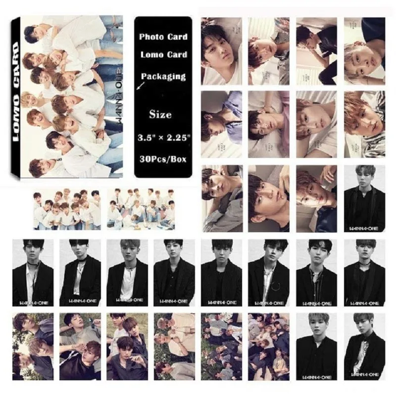 30 шт. KPOP WANNA ONE NEW Album POWER OF Fantasy Фотокарта Постер ломо карты самодельные бумажные HD