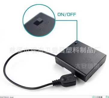 200 шт. коробка для батарей USB 4AA 4 AA держатель корпус с адаптером кабеля