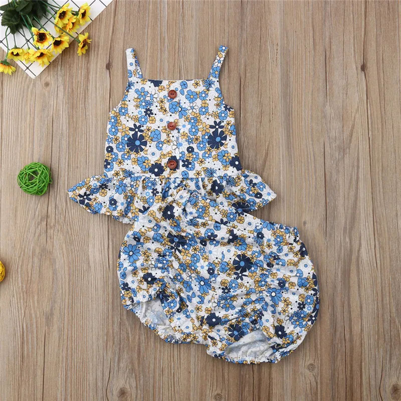 От 1 до 6 лет летние детские комплекты в стиле бохо с цветочным рисунком для