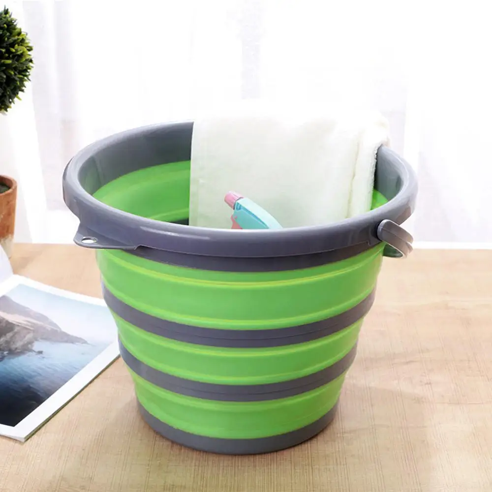 Портативное складное ведро для ванной комнаты уличное Силиконовое портативные