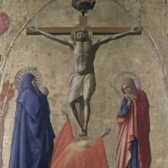 Crucifixion Masaccio (1401-1428/Florentine) каподиммонте галерея Неаполь постер печать (18x24) | Дом и