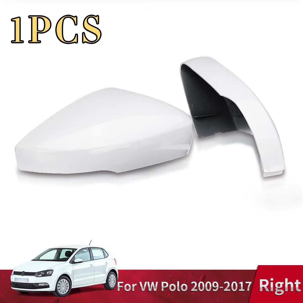 1 шт. чехол для правого зеркала VW Volkswagen Polo 2009 2017 крышка дверного крыла окрашенная