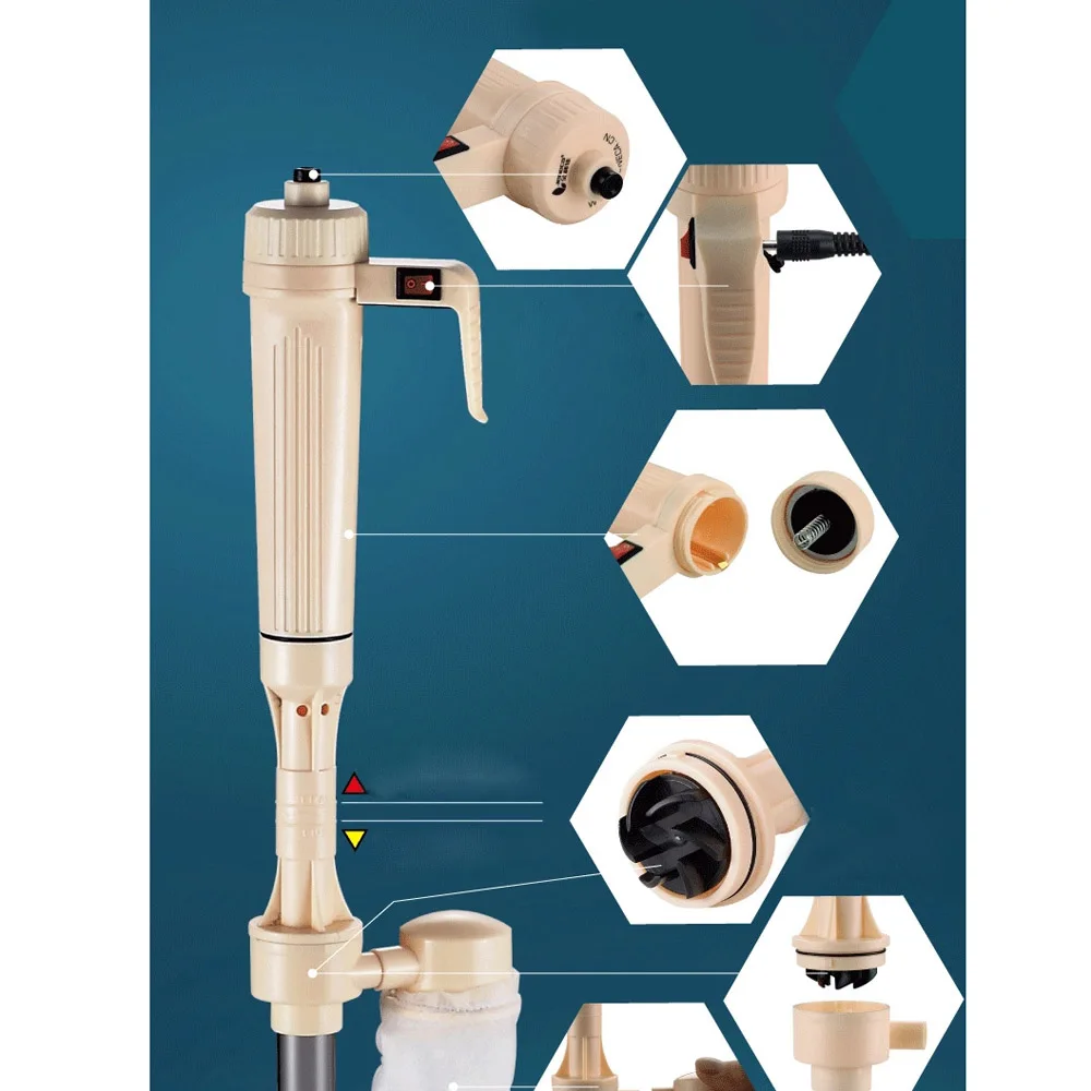 

Effective Electric Gravel Cleaner Water Filter Washer Siphon Vacuum Water Pump for Aquarium Fish Tank Accessories Cleaning Tools