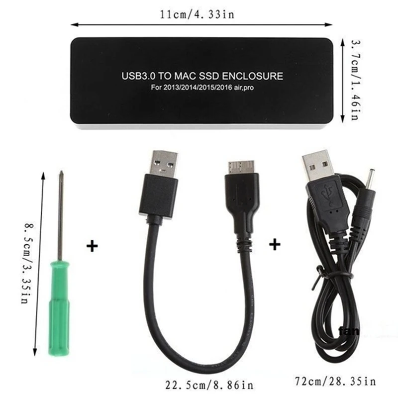 Для Apple Macbook Air Pro Retina 2013 2014 2015 /2016 коробка для жесткого диска Usb3.0|Внешние SSD| |