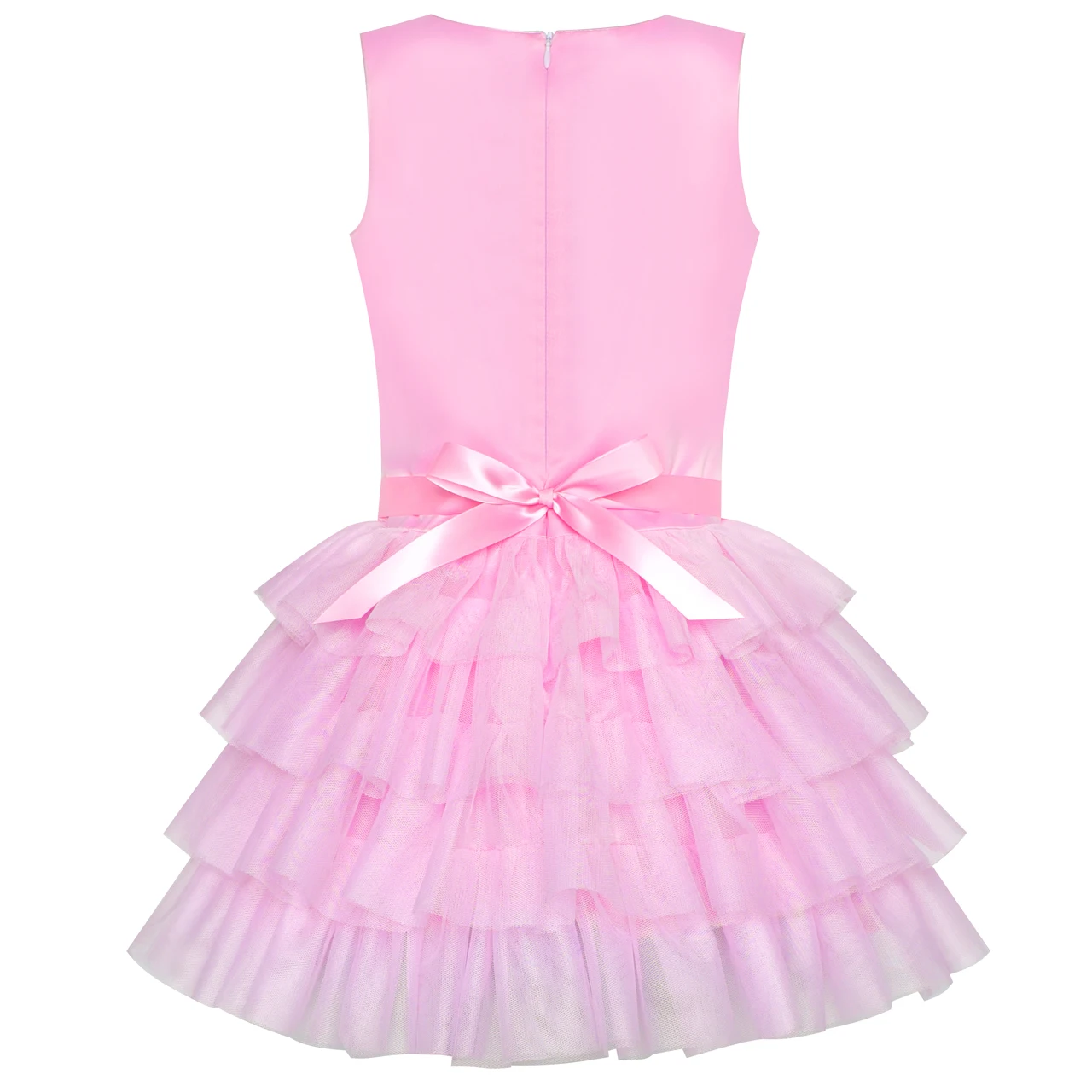 Girls Dress Ruffle Pink Flower Birthday Party 2020 Summer Princess Wedding Dresses Children Clothes Pageant Sundress Carnival | Детская
