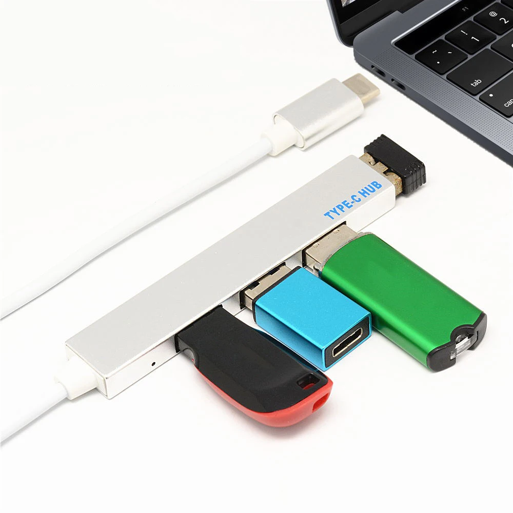 Топ USB3.1 Тип C Lightning to USB 4 Порты и разъёмы концентратор адаптер Мощность QC зарядки