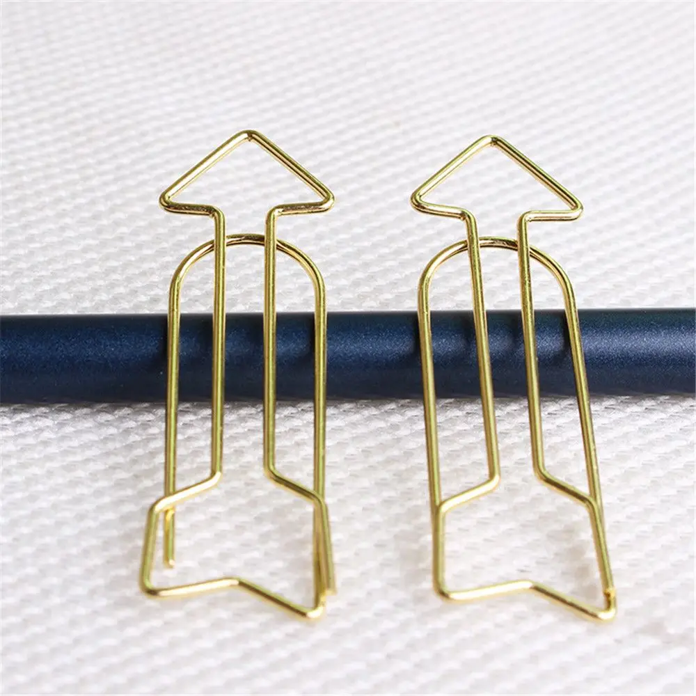 

12pcs Creative Arrow Shape Design Paper Clips Hollow Out Notebook Bookmarks Metal Binder Clips Tickets Letter Clamp Stationery