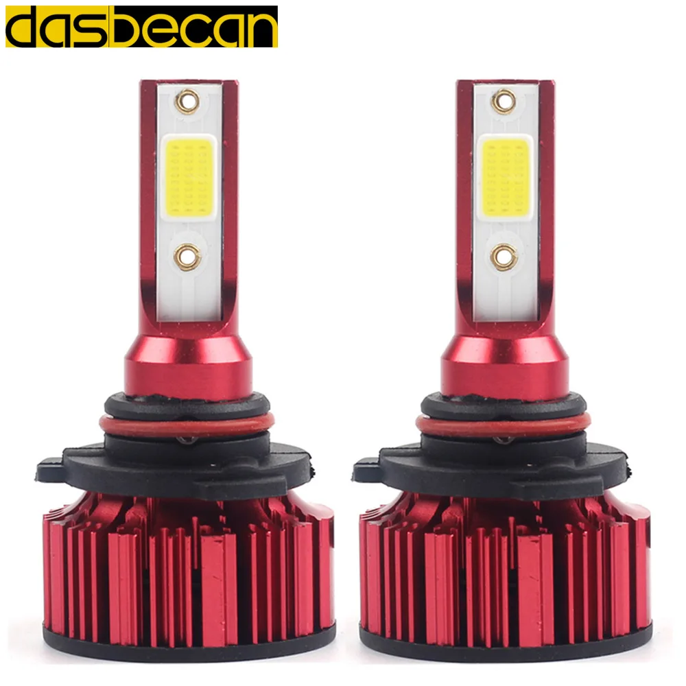 Dasbecan 2x6000K H1 H7 H8 H9 H11 9005 HB3 H10 9006 HB4 H4 авто Q1 Автомобильные светодиодные лампы для фар 50