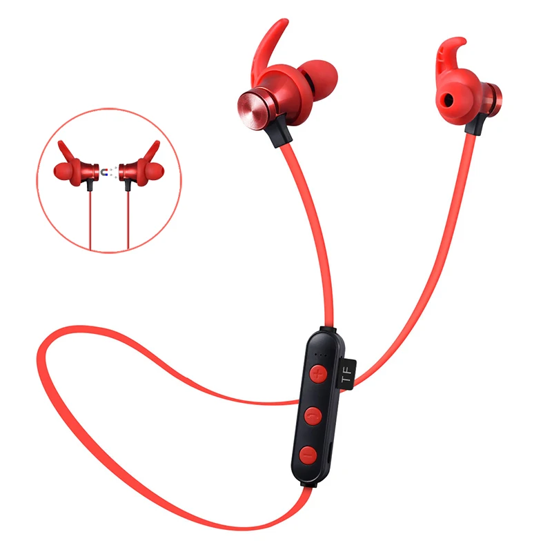 L8 Магнитная Tf карта Mp3 Bluetooth гарнитура беспроводная для бега гарнитура|Наушники и