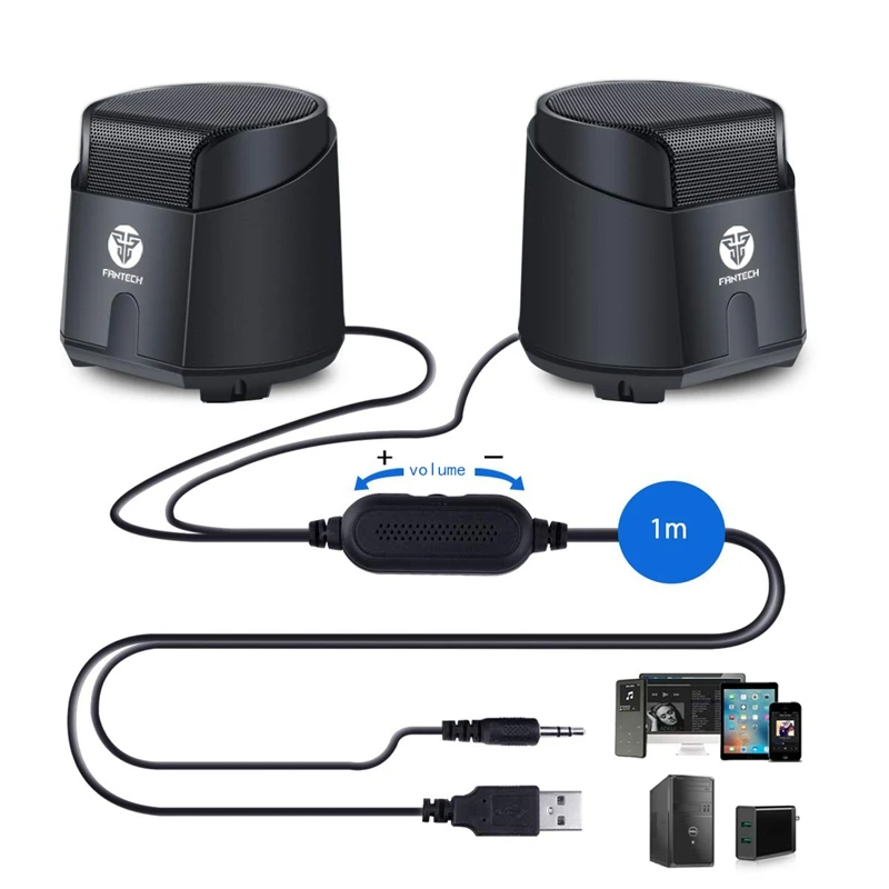 FANTECH Gs201 Pc динамик маленький Usb источник питания 6 Вт мощный выход ПК/ТВ/МП