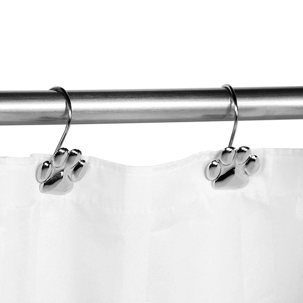 12pcs Shower Curtain Hook Decorative Bear Claw Shape Rings Hooks for Baby Room Living Bathroom Bedroom | Дом и сад