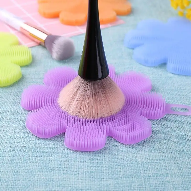 1 шт. силиконовая Кисть для макияжа в форме цветка Очищающий коврик косметические