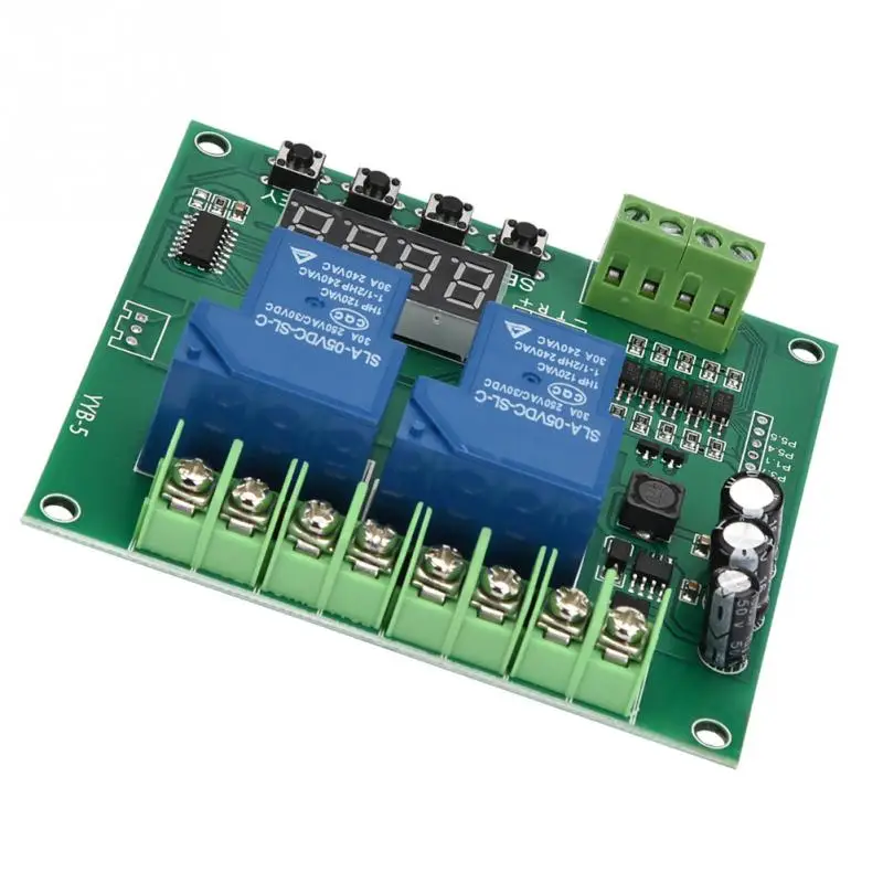 YYB 5 12v 24v двигатель вперед/Обратный Управление доска два реле задержки времени