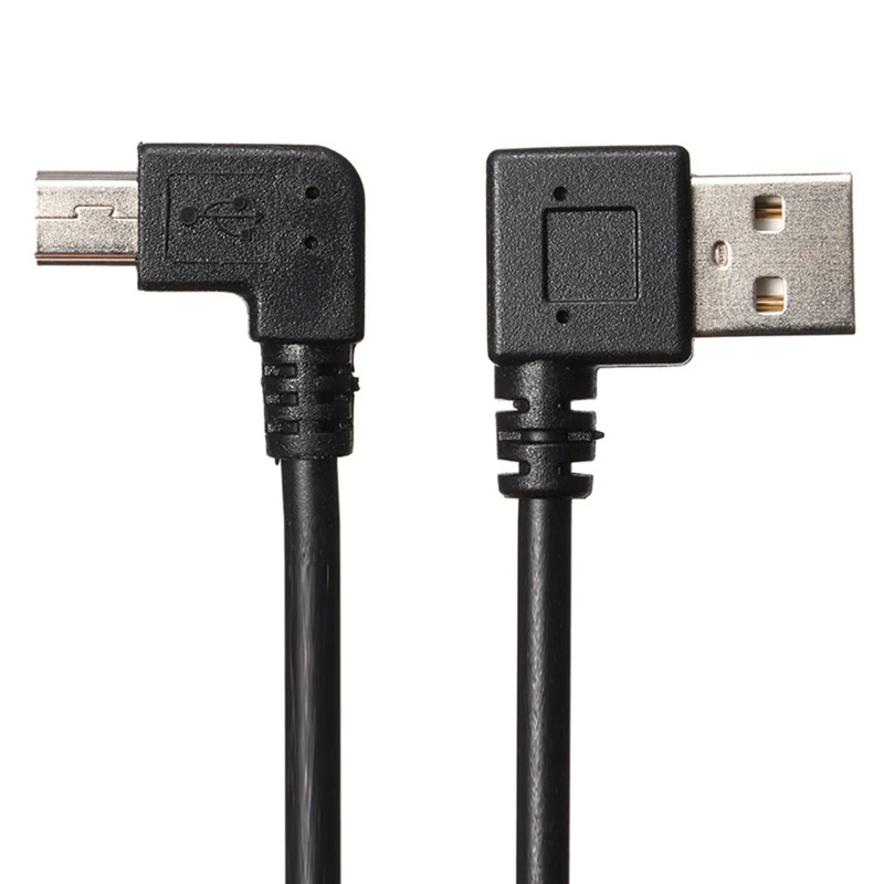 CLAITE 25 см USB 2 0 Male A To Mini B 90 градусов кабель для синхронизации данных и зарядки