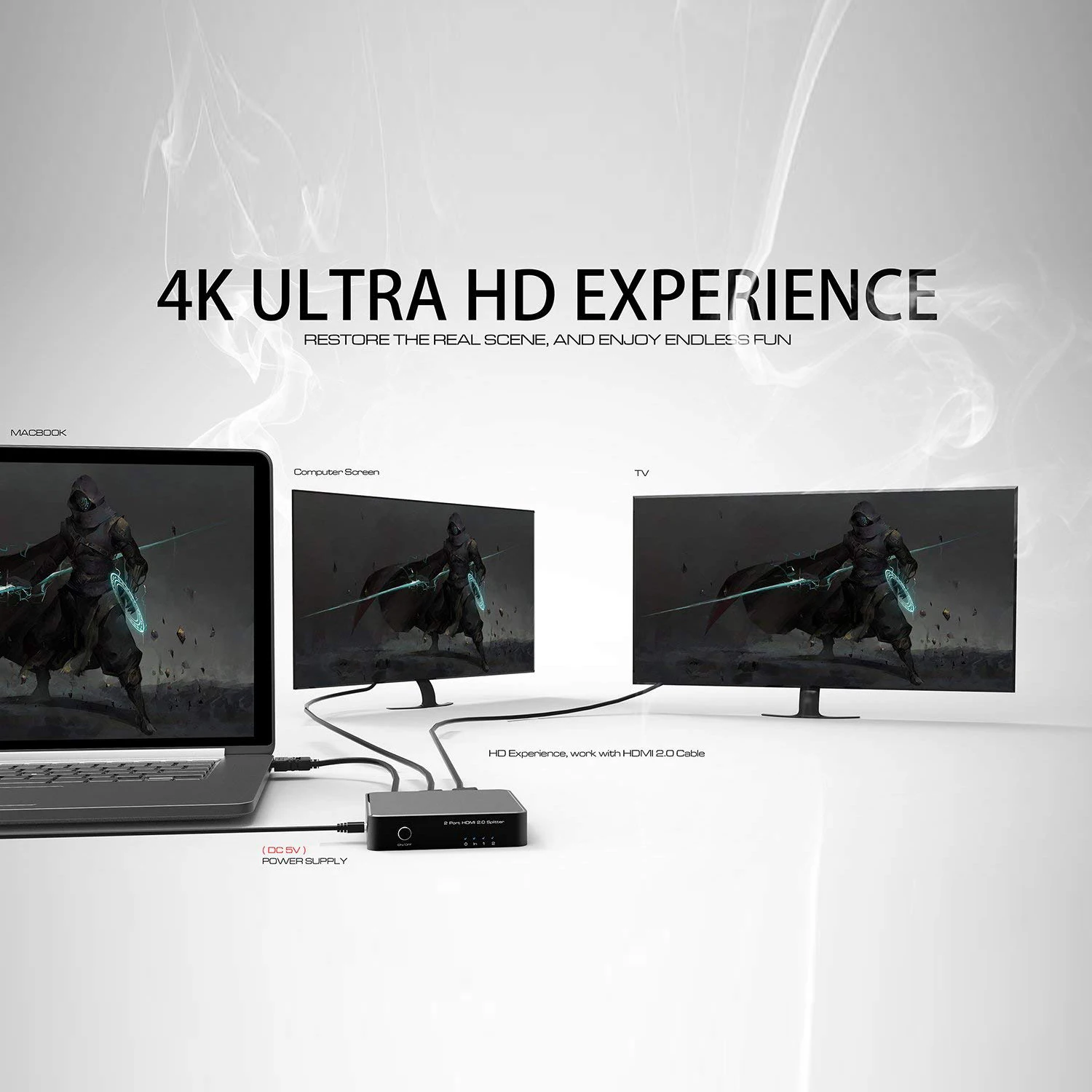 HDMI сплиттер 1x2 2 0 HDCP адаптер 1 вход на выхода усилитель коммутатор коробка